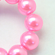 Baking Painted Pearlized Glass Pearl Round Bead Strands US-HY-Q330-8mm-68-3