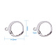 304 Stainless Steel Leverback Earring Findings US-A-STAS-I045-02-3
