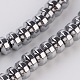 Rondelle Electroplate Non-magnetic Synthetic Hematite Beads Strands US-G-L436-01B-1