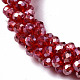 Faceted Transparent Glass Beads Stretch Bracelets US-BJEW-S144-002C-03-3