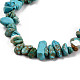Unisex Chip Synthetic Turquoise(Dyed) Beaded Stretch Bracelets US-BJEW-S143-05-3