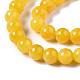 Natural Dyed Yellow Jade Gemstone Bead Strands US-G-R271-6mm-Y07-3