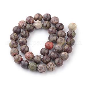 Natural Flower Agate Beads Strands US-G-Q462-8mm-34