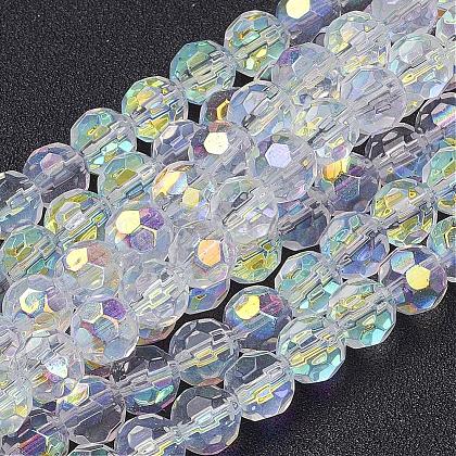 Glass Beads Strands US-GF8mmC28-AB-1