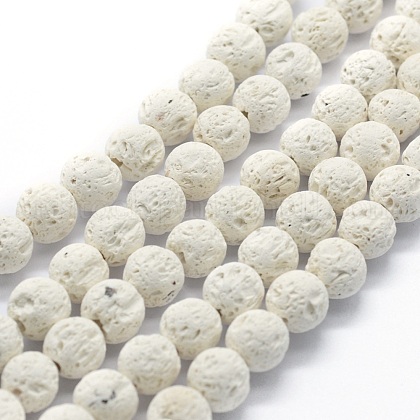 Natural Lava Rock Round Beads Strands US-G-E508-04-10mm-1