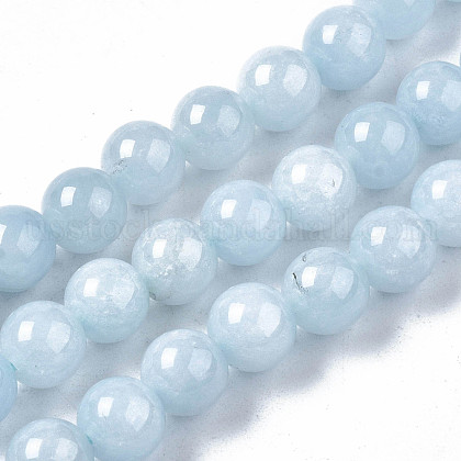 Natural Chalcedony Beads Strands US-G-S333-6mm-004-1