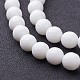 Synthetic White Agate Beads Strands US-G-D419-10mm-01-2
