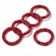 Faceted Transparent Glass Beads Stretch Bracelets US-BJEW-S144-002C-03-1