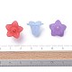 Mixed Color Transparent Acrylic Frosted Flower Beads US-X-PLF018-7