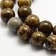 Natural Dendritic Jasper Beads Strands US-G-E382-07-8mm-1