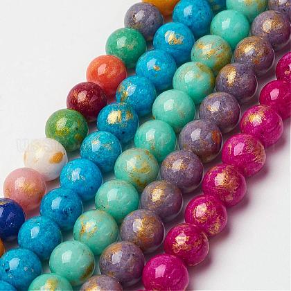 Natural Mashan Jade Beads Strands US-G-P232-01-8mm-1