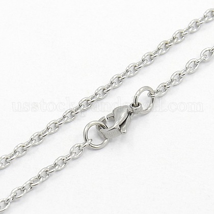 304 Stainless Steel Cable Chain Necklaces US-STAS-O037-120P-1