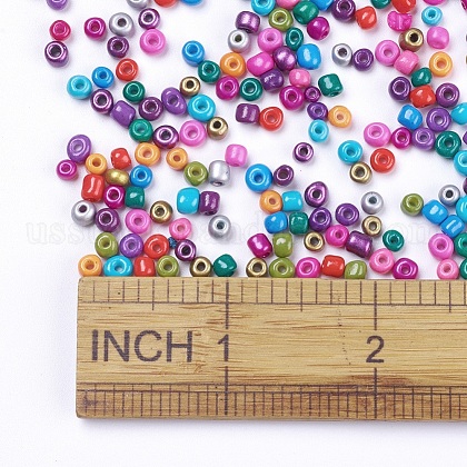 6/0 Baking Paint Glass Seed Beads US-SEED-S003-KM-1