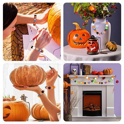 50Pcs Halloween Theme Plating Acrylic Beads&nbsp;US-OACR-CJ0002-21-7