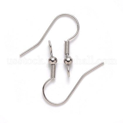 304 Stainless Steel Earring Hooks US-STAS-S111-003-1