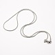 Trendy Men's 304 Stainless Steel Snake Chain Necklaces US-NJEW-M065-B-01-2
