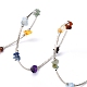 Three Loops Natural Gemstone Beaded Wrap Bracelets US-BJEW-JB02331-03-3