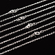 Nickel Free Silver Color Plated Brass Chain Necklaces US-X-SW028-S-4