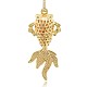 Nickel Free & Lead Free Light Gold Alloy Hollow Goldfish Necklace Pendants US-PALLOY-J218-139G-2