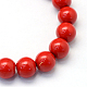 Baking Painted Pearlized Glass Pearl Round Bead Strands US-HY-Q330-8mm-55-2