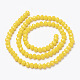Opaque Solid Color Glass Beads Strands US-EGLA-A034-P6mm-D04-2