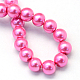 Baking Painted Pearlized Glass Pearl Round Bead Strands US-HY-Q003-4mm-54-4