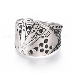 304 Stainless Steel Wide Band Rings US-RJEW-D073-11-AS