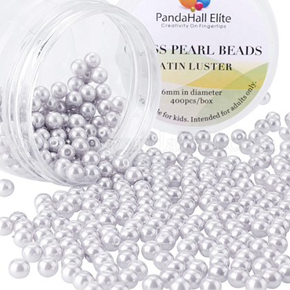 Pearlized Glass Pearl Round Beads US-HY-PH0001-6mm-004-1