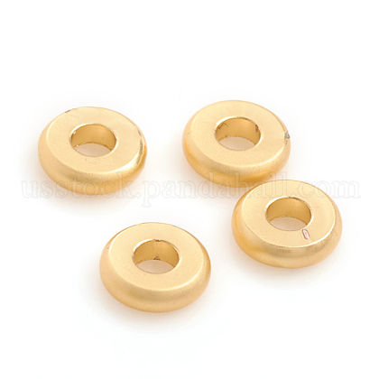 Matte Style Rack Plating Brass Spacer Beads US-KK-L155-14MG-1