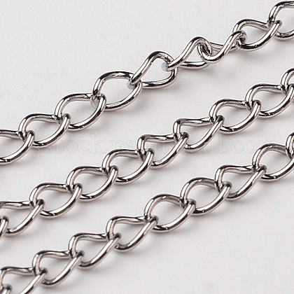 304 Stainless Steel Curb Chains Twisted Chains US-CHS-L015-48-1