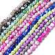 Drawbench & Baking Painted Glass Beads Strands US-GLAA-S176-M-1