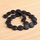 Flat Round Natural Lava Rock Bead Strands US-G-F271-13A-2
