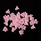 Pink Frosted Transparent Acrylic Flower Beads US-X-PLF018-02-3