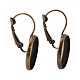 Antique Bronze Brass Bezel Leverback Earring Findings for Cabochons US-X-KK-C1244-16mm-AB-NR-1