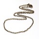 Iron Cable Chain Necklace Making US-NJEW-JN01385-02-2