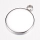 304 Stainless Steel Pendant Cabochon Settings US-STAS-G071-45P-3