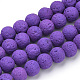 Synthetic Lava Rock Beads Strands US-G-S277-10mm-06-1