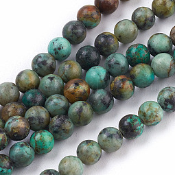 Natural African Turquoise(Jasper) Beads Strands US-TURQ-G037-6mm