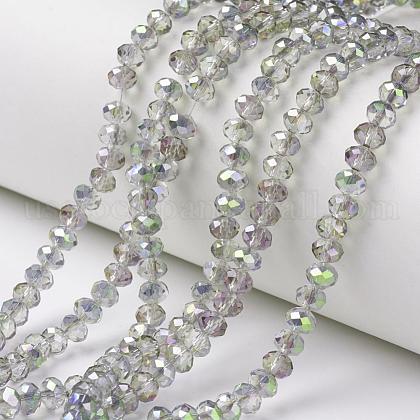 Electroplate Transparent Glass Beads Strands US-EGLA-A034-T10mm-S01-1