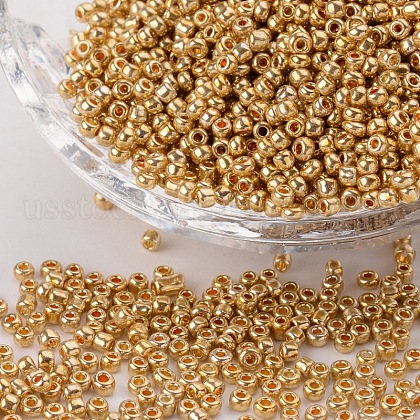 12/0 Electroplate Glass Seed Beads US-SEED-Q003-01-1