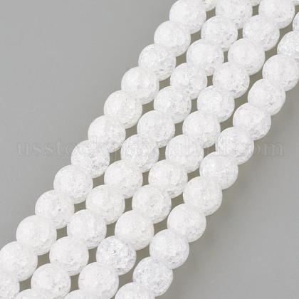 Synthetic Crackle Quartz Beads Strands US-GLAA-S134-8mm-05-1