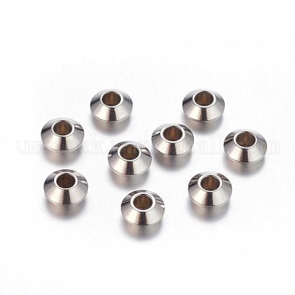 201 Stainless Steel Bicone Spacer Beads US-STAS-Q174-01-1