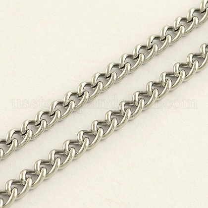 304 Stainless Steel Curb Chains US-CHS-R008-05-50m-1