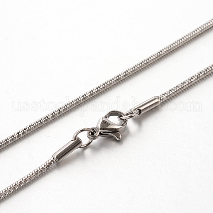 1.5mm 316 Surgical Stainless Steel Snake Chain Necklaces US-STAS-D064-1