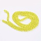 Spray Painted Crackle Glass Beads Strands US-CCG-Q001-6mm-04-2