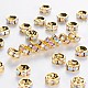 Brass Grade A Rhinestone Spacer Beads US-RSB034NF-02G-1
