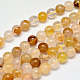 Natural Yellow Hematoid Quartz Round Beads Strands US-G-F266-09-6mm-1