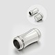 Column 304 Stainless Steel Magnetic Clasps with Glue-in Ends US-STAS-N061-38-1