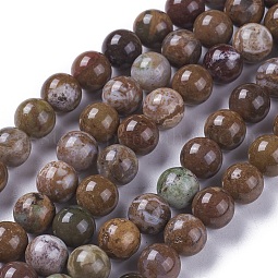 Natural African Opal Beads Strands US-G-P181-05-8mm