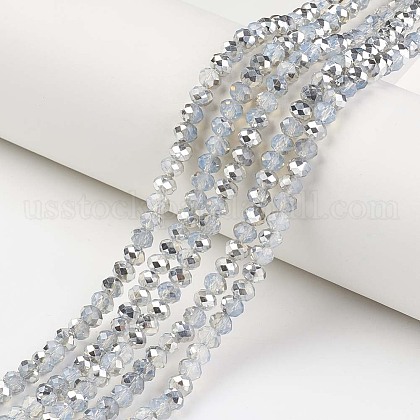 Electroplate Glass Beads Strands US-EGLA-A034-J10mm-M05-1